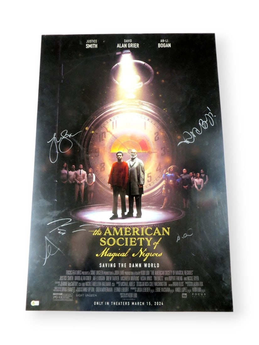 The American Society of Magical Negroes Signed Poster 27X40 Beckett Authenticated: The American Society of Magical Negroes Signed Poster 27X40 Beckett Authenticated This original, autographed poster features the signatures of acclaimed actors David Alan Grier, Justice Smith, An-Li B