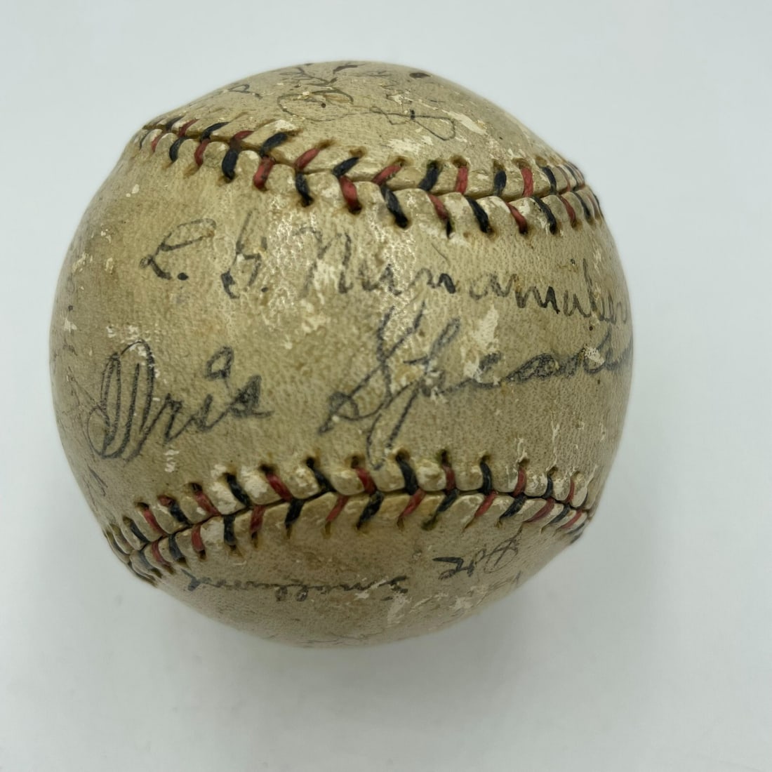 1921 Cleveland Indians Team Signed Baseball with Tris Speaker PSA DNA (1 of 10)