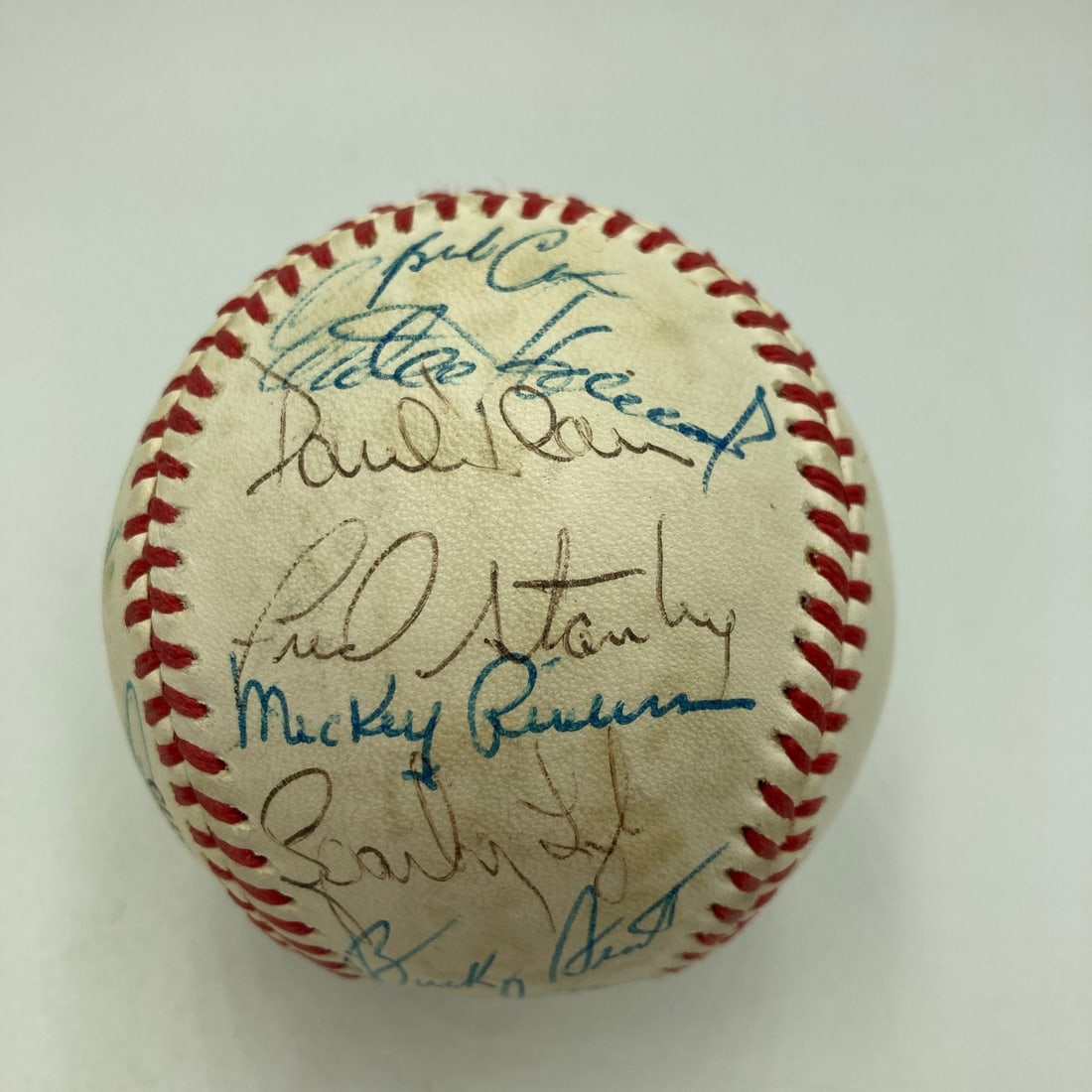 Team Signed 1977 New York Yankees World Series Champions Baseball with JSA COA (1 of 12)