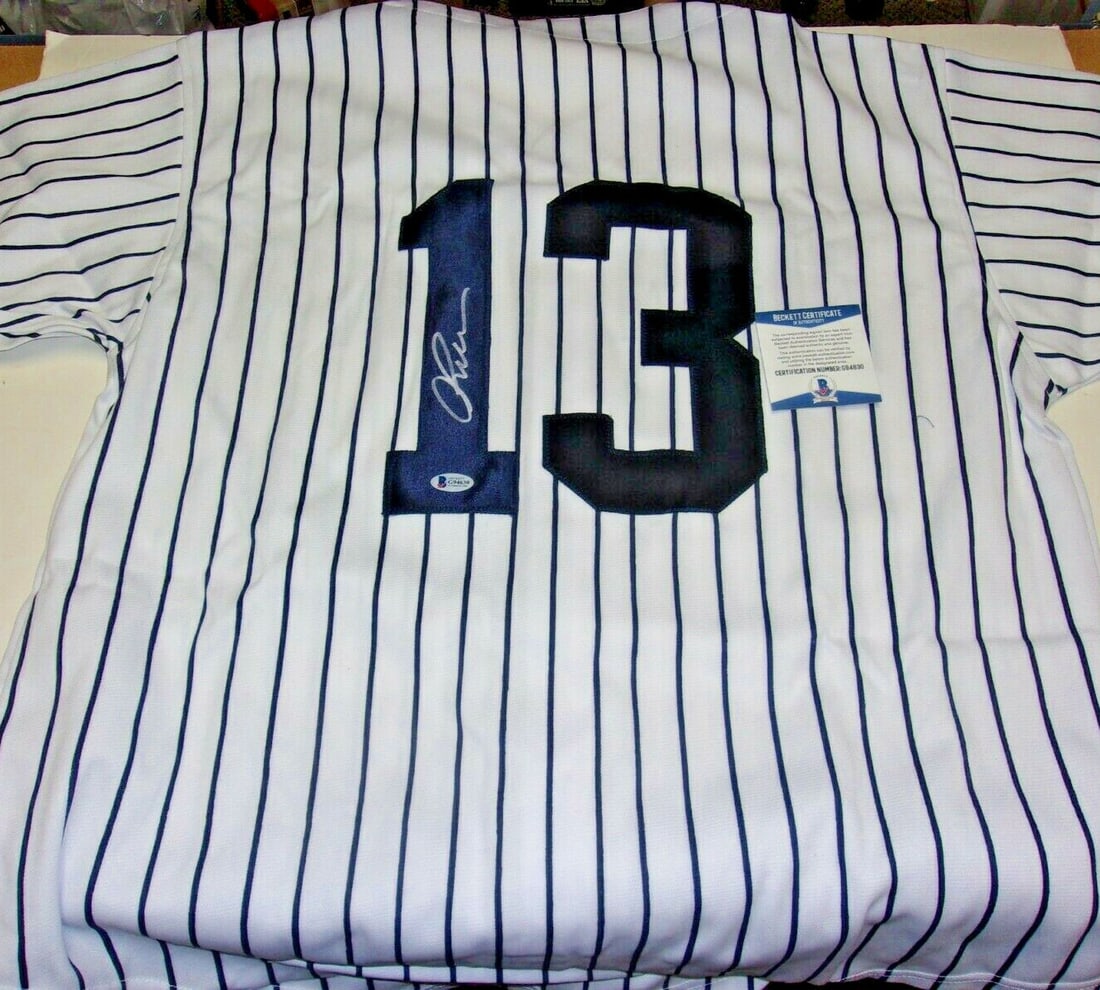 Signed Alex Rodriguez Jersey New York Yankees Beckett Authenticated Original: Signed Alex Rodriguez Jersey New York Yankees Beckett Authenticated Original This collectible jersey is an original New York Yankees piece signed by Alex Rodriguez, the renowned 3-time MVP and member 