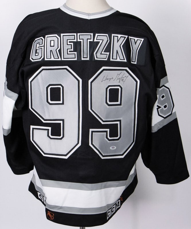 Wayne Gretzky Signed Los Angeles Kings CCM Jersey PSA DNA Certified: Wayne Gretzky Signed Los Angeles Kings CCM Jersey PSA DNA Certified This authentic CCM jersey celebrates Wayne Gretzky's legacy with the Los Angeles Kings. Personally signed by the hockey legend, the 