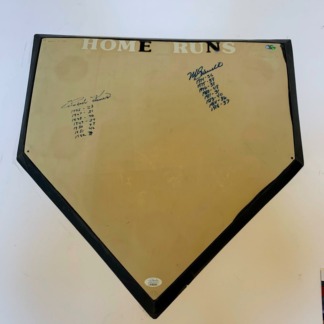 JSA Certified Full Size Baseball Base Signed by Mike Schmidt and Ralph Kiner (1 of 6)