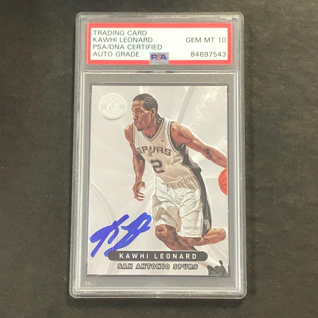 Kawhi Leonard Autographed 2012-13 Panini Hoops 11 PSA Card Spurs (1 of 2)
