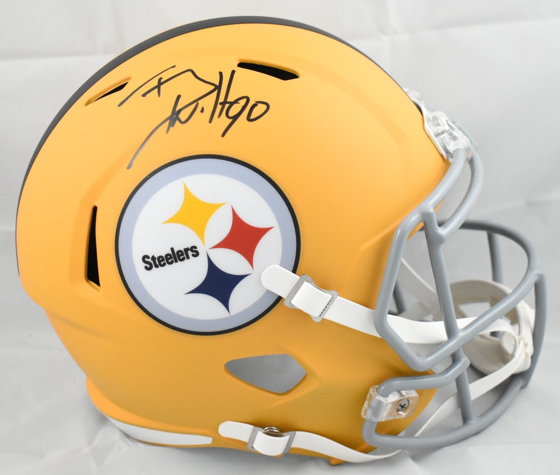 Beckett Holo Signed Pittsburgh Steelers Full Size Alt 25 Speed Helmet T.J. Watt (1 of 5)