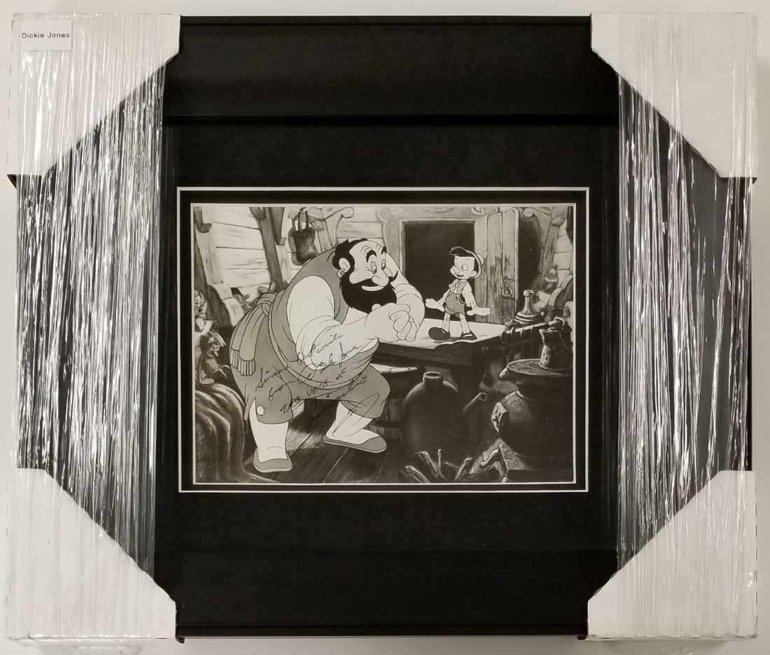 PSA DNA Framed Dickie Jones Signed Disney Pinocchio 8x10 Lithograph (1 of 3)