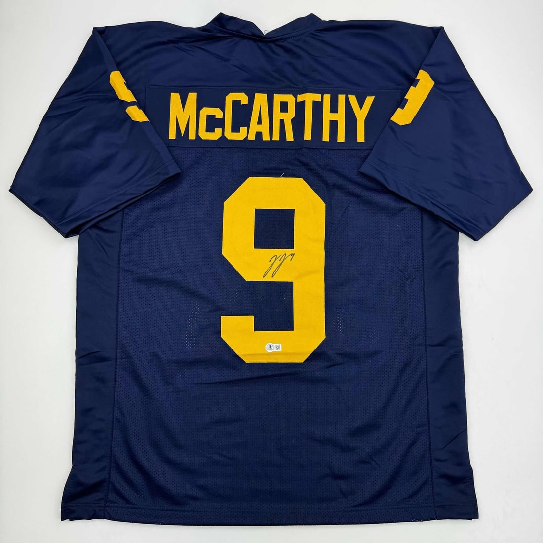 Michigan Blue Custom Jersey Signed by J.J. McCarthy Beckett BAS COA (1 of 4)