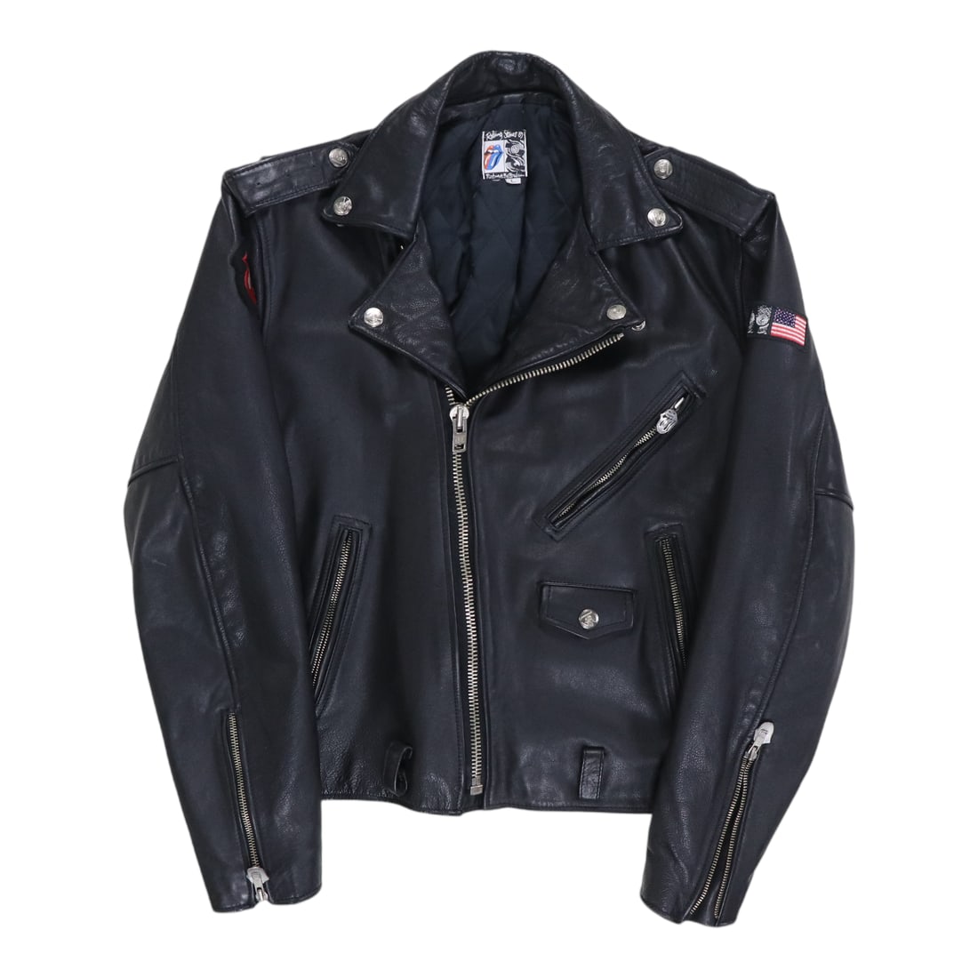 Rolling Stones Steel Wheels Tour 1989 Cotton Jacket Large: Rolling Stones Steel Wheels Tour 1989 Cotton Jacket Large Original vintage 1989 Rolling Stones Steel Wheels Tour jacket with front and back graphics. This is described as a true vintage piece, not a m