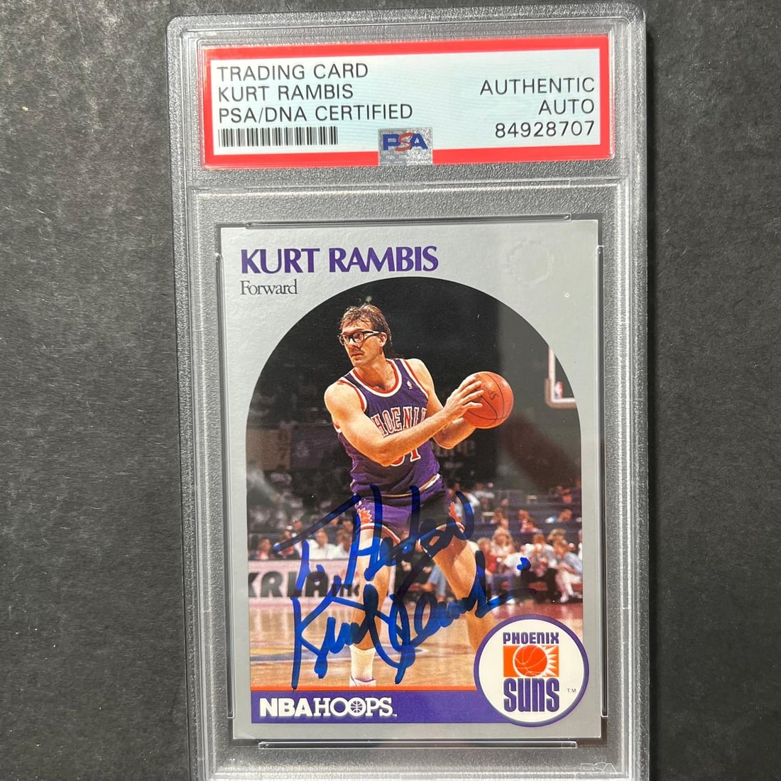 1990 NBA Hoops #241 Kurt Rambis Signed Card PSA Authenticated: 1990 NBA Hoops #241 Kurt Rambis Signed Card PSA Authenticated This is a 1990 NBA Hoops trading card featuring Kurt Rambis, numbered #241. The card is signed by Rambis and has been authenticated by PSA