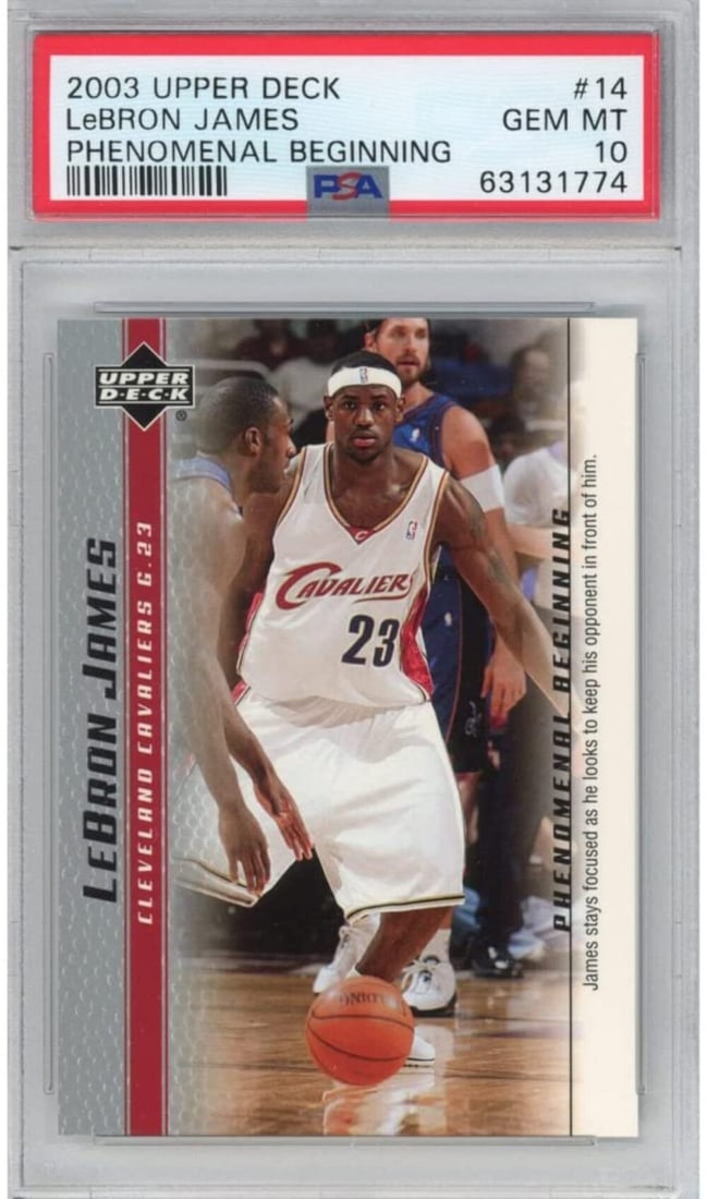 PSA 10 LeBron James 2003 Upper Deck #14 Rookie Card (1 of 2)
