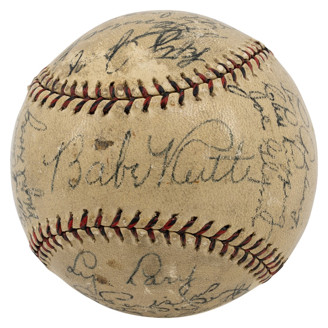 1933 New York Yankees team signed baseball Babe Ruth Lou Gehrig JSA (1 of 7)