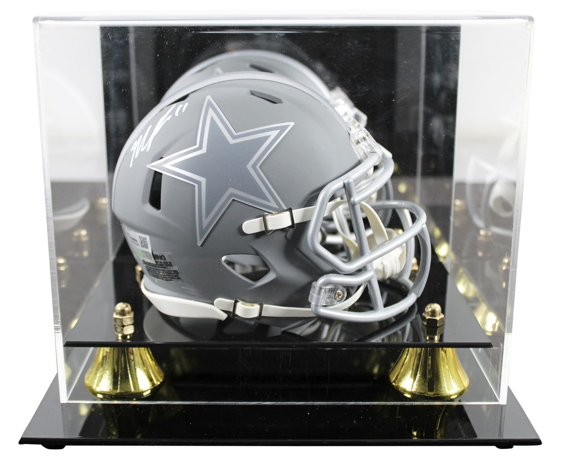 Micah Parsons Signed Dallas Cowboys Slate Mini Helmet with Fanatics Case: Micah Parsons Signed Dallas Cowboys Slate Mini Helmet with Fanatics Case This collectible features an authentic signed slate speed mini helmet from Micah Parsons, a standout player for the Dallas Cowb