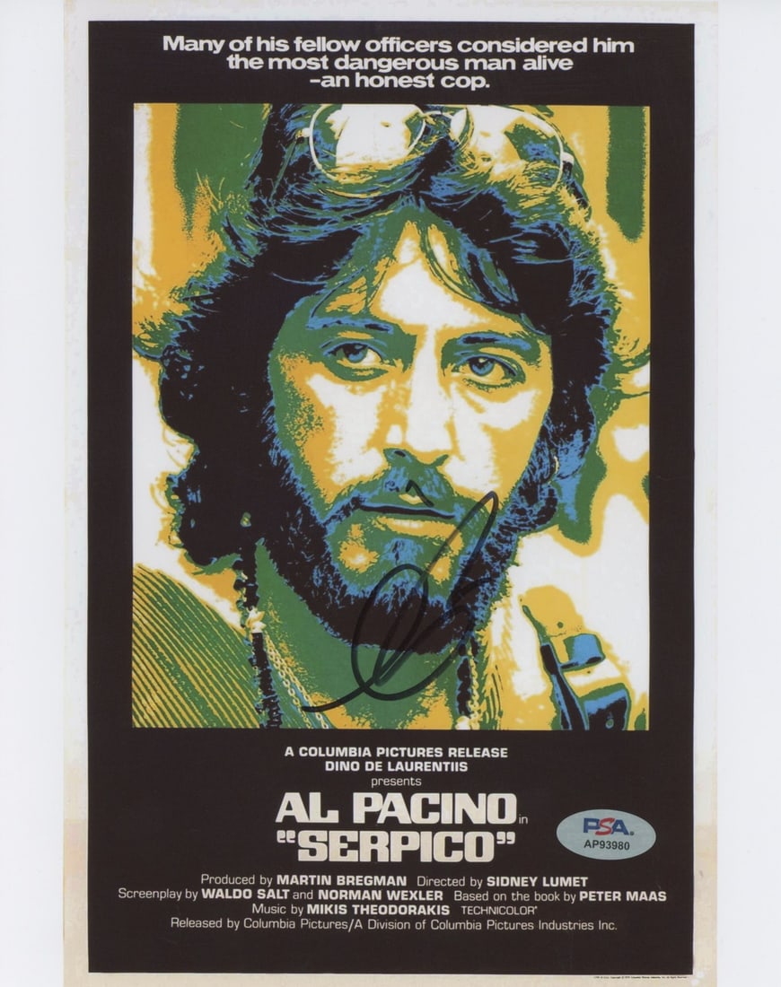 Al Pacino Signed Serpico 8x10 Photograph with PSA/DNA Authentication (1 of 1)