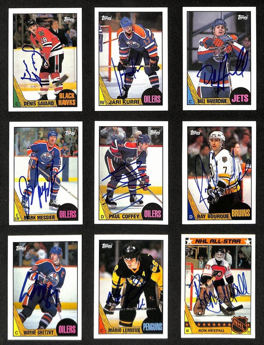 1986-87 Topps Hockey Signed Complete Set 198 Cards Plus 12 Stickers: 1986-87 Topps Hockey Signed Complete Set 198 Cards Plus 12 Stickers This is an original, signed and autographed complete set of the 1986-87 Topps Hockey Cards, featuring all 198 cards and 12 NHL All-S