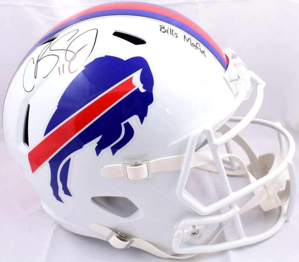 Buffalo Bills 2021 Speed Full Size Helmet Signed by Cole Beasley Beckett Holo (1 of 6)