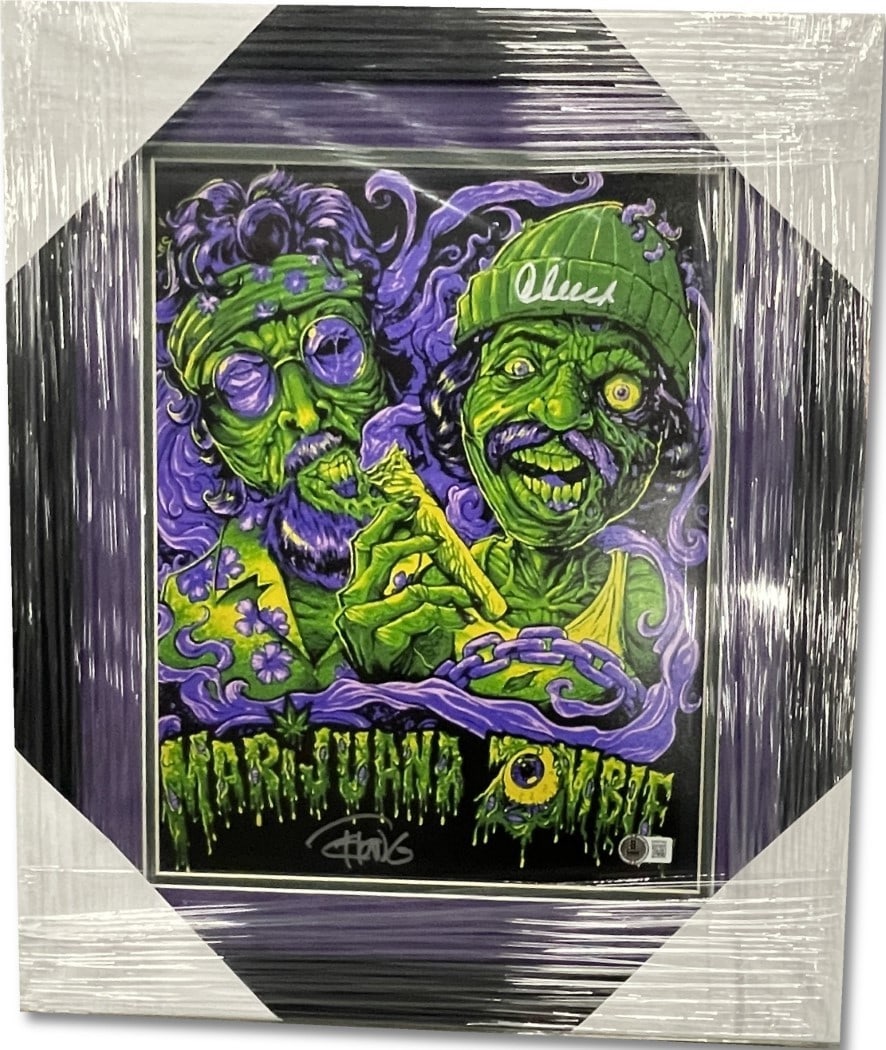 Framed 11x14 Zombie Still Smokin Photo Signed by Cheech and Chong (1 of 4)