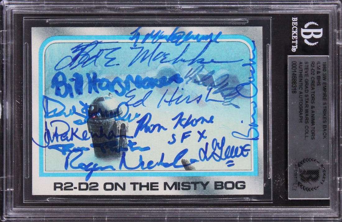 Beckett slabbed 1980 Star Wars Empire Strikes Back #245 signed card (1 of 2)