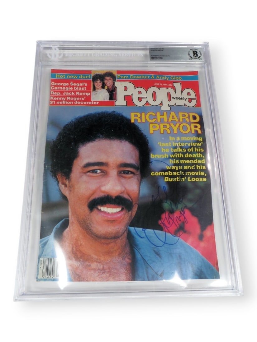 People Magazine Cover Signed by Richard Pryor Beckett Authenticated (1 of 3)