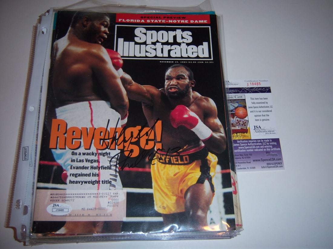 Signed Sports Illustrated magazine Evander Holyfield JSA COA boxing (1 of 1)