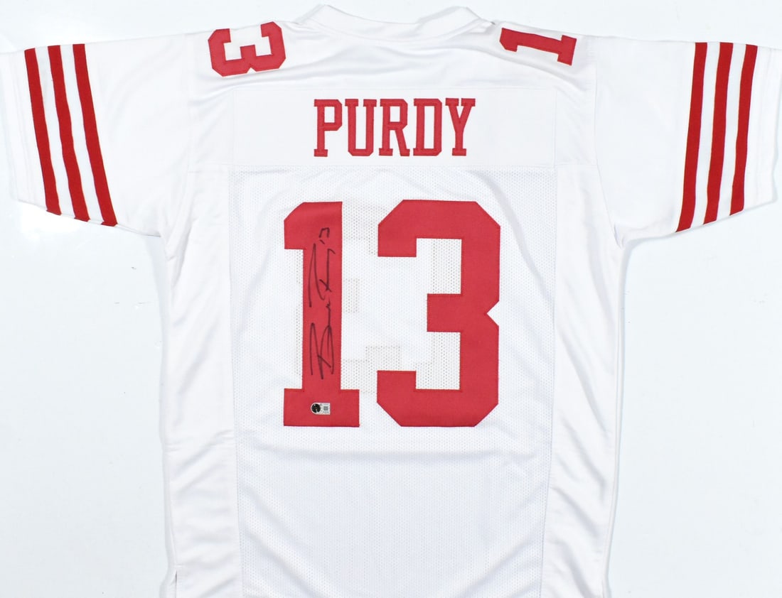 White Pro Style Jersey Signed by Brock Purdy Beckett Hologram (1 of 4)