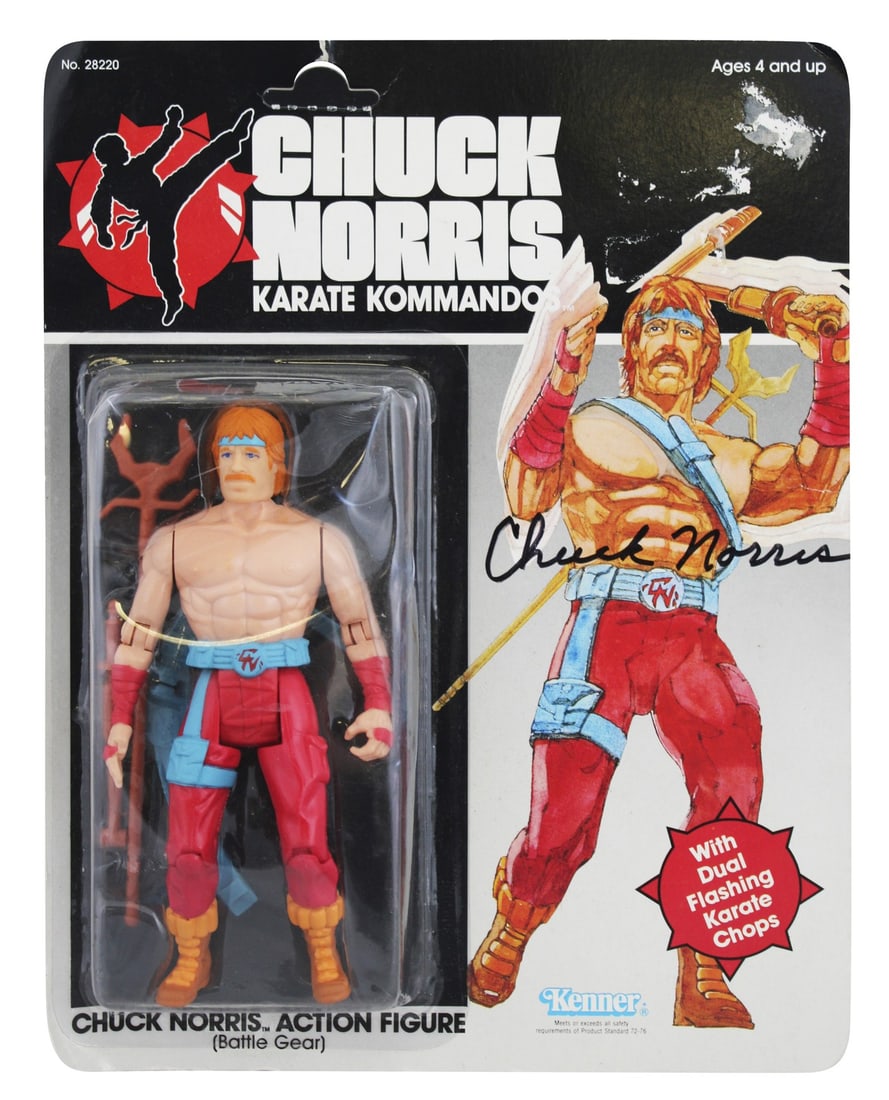JSA Certified Chuck Norris Signed Karate Kommando Action Figure (1 of 3)