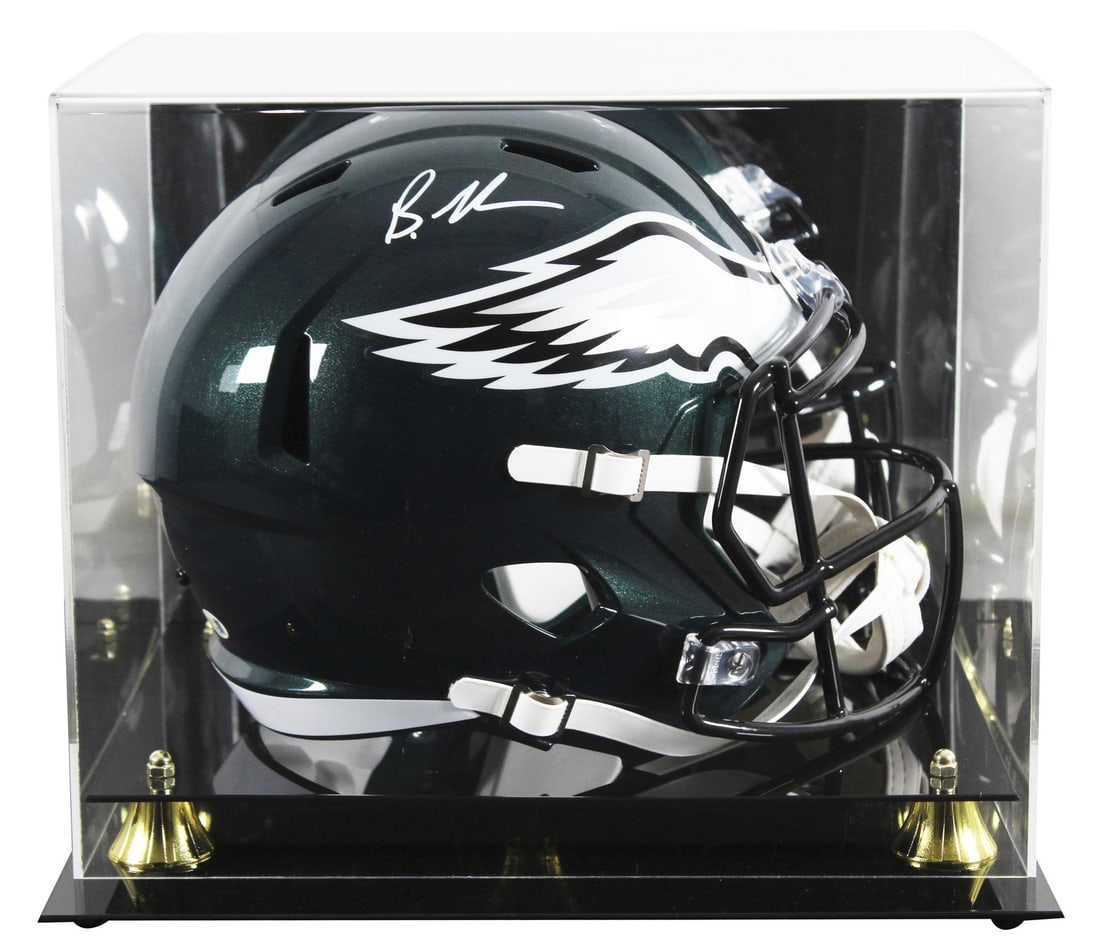 Brandon Graham Autographed Eagles Full Size Helmet with JSA Authentication: Brandon Graham Autographed Eagles Full Size Helmet with JSA Authentication This autographed full-size Riddell Speed replica helmet is personally signed by Brandon Graham of the Philadelphia Eagles. Th
