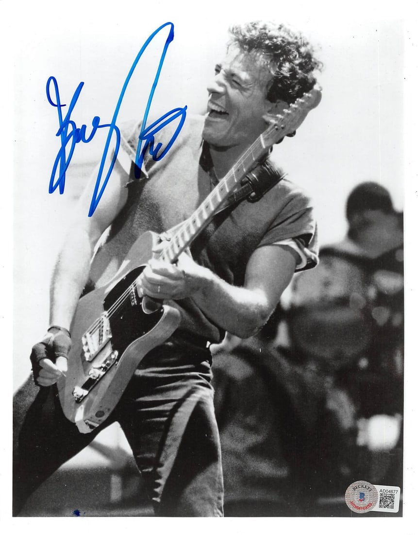 Bruce Springsteen Signed 8x10 Black and White Photograph Beckett Authenticated (1 of 2)