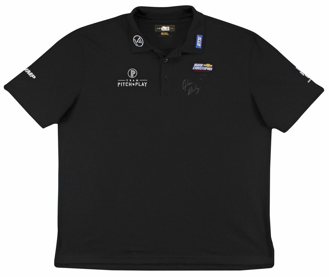 John Daly Signed Match Worn Loudmouth Black Polo Shirt Beckett Authenticated (1 of 6)