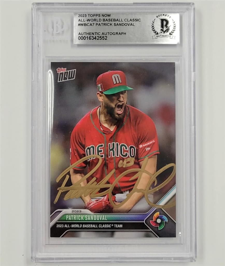 2023 Topps Now Patrick Sandoval Autographed Limited Edition Card PSA (1 of 2)