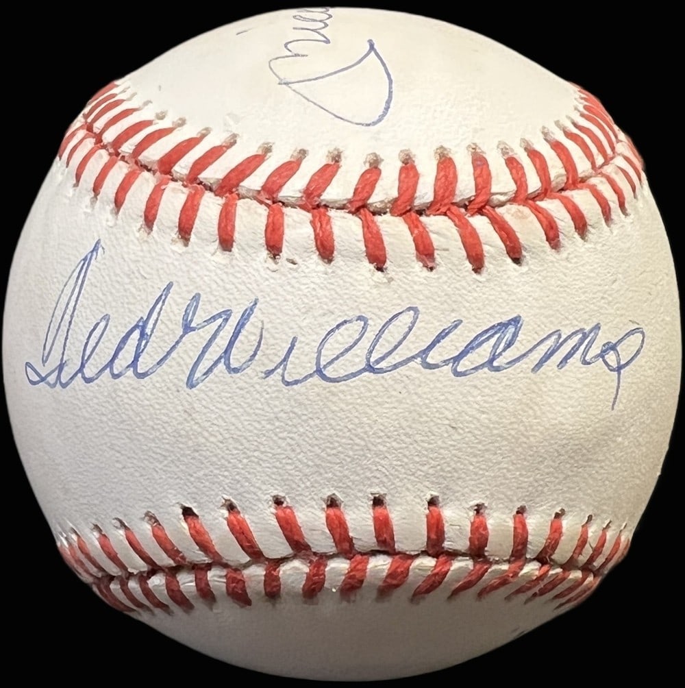 PSA DNA 8.5 autographed baseball Mickey Mantle Joe DiMaggio Ted Williams (1 of 8)