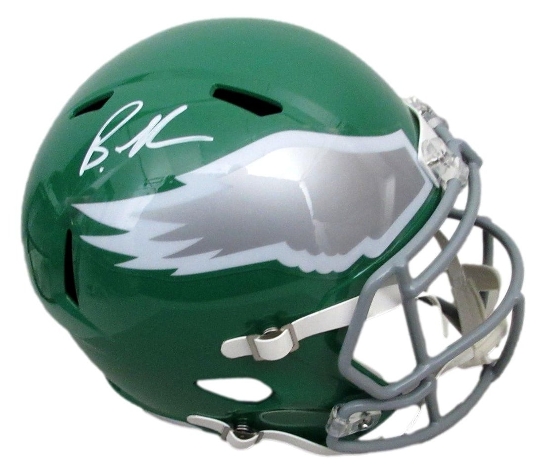 Brandon Graham Autographed Kelly-Green Full Size Helmet Eagles BAS Certified: Brandon Graham Autographed Kelly-Green Full Size Helmet Eagles BAS Certified This is a Brandon Graham signed Kelly-Green full size replica football helmet, representing the Philadelphia Eagles. The he