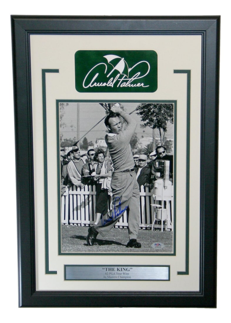 Framed 9x12 Arnold Palmer Signed Golf Photo PSA DNA (1 of 4)