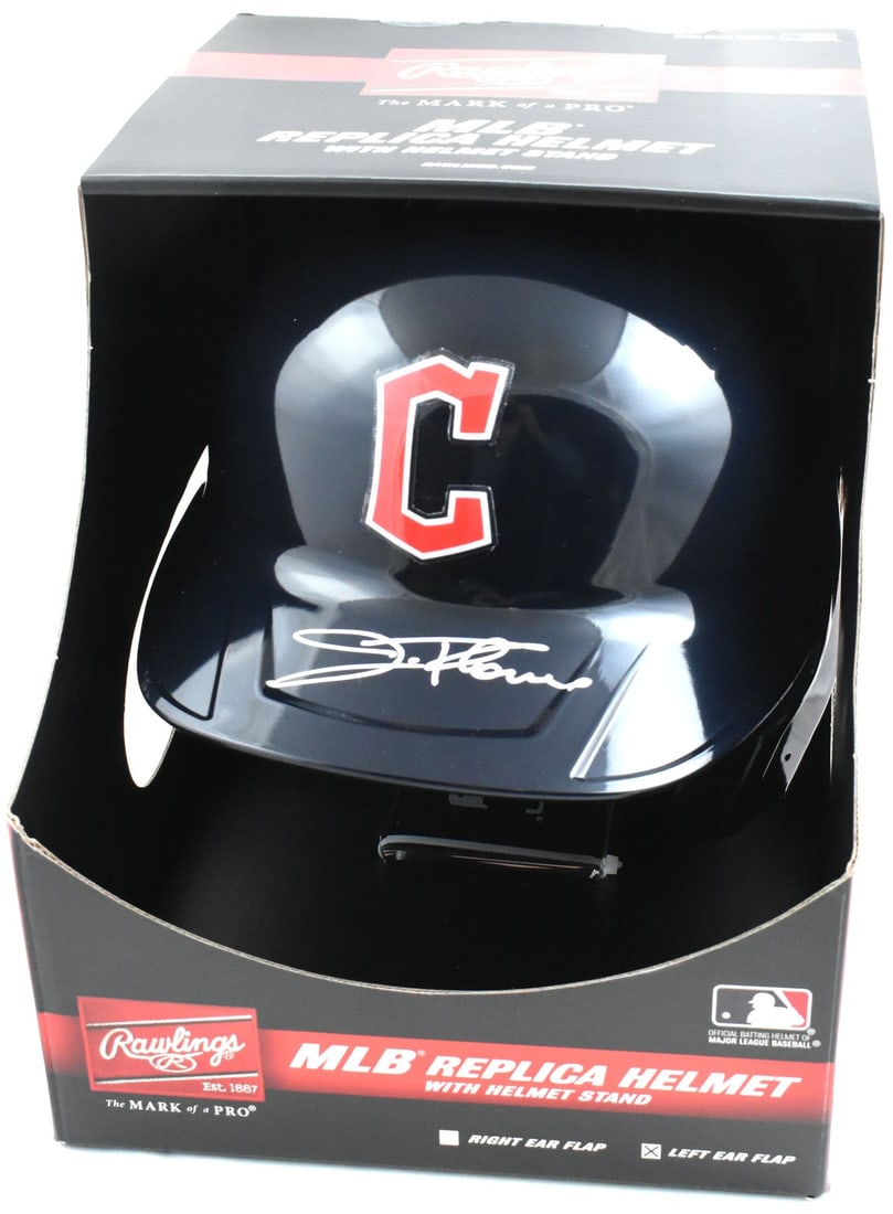 Beckett Hologram Signed Jim Thome Cleveland Replica Full Size Helmet with Stand (1 of 3)