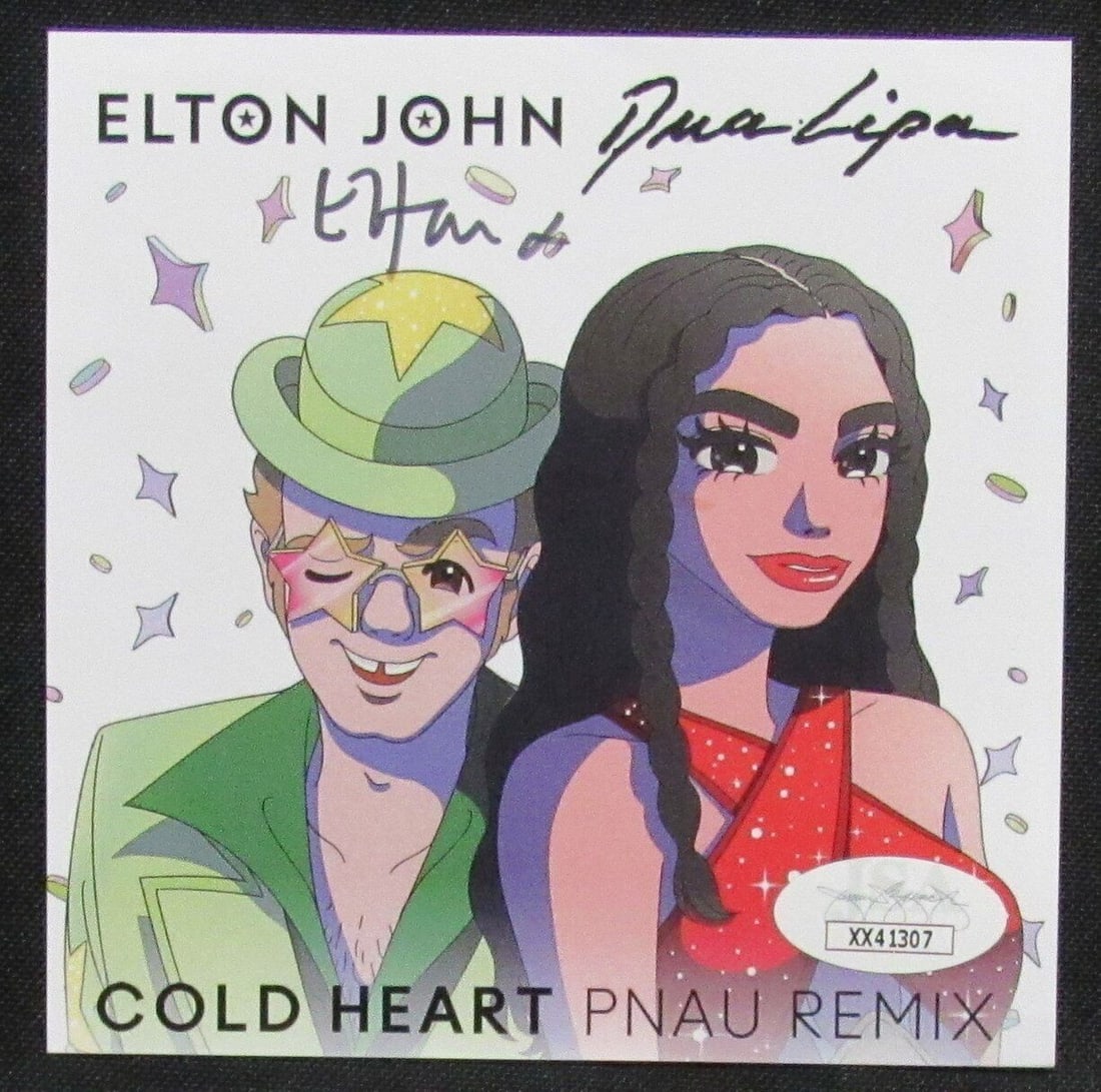 Elton John signed Cold Heart Pnau Remix CD insert JSA (1 of 3)