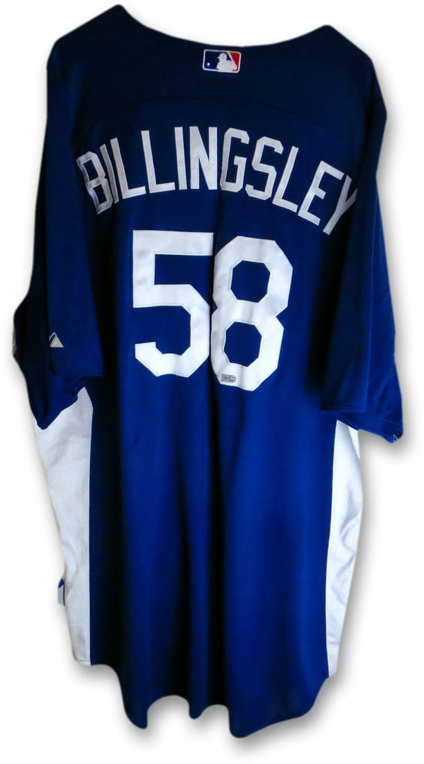 2012 Los Angeles Dodgers Chad Billingsley Team Issued BP Jersey Number 58 (1 of 5)