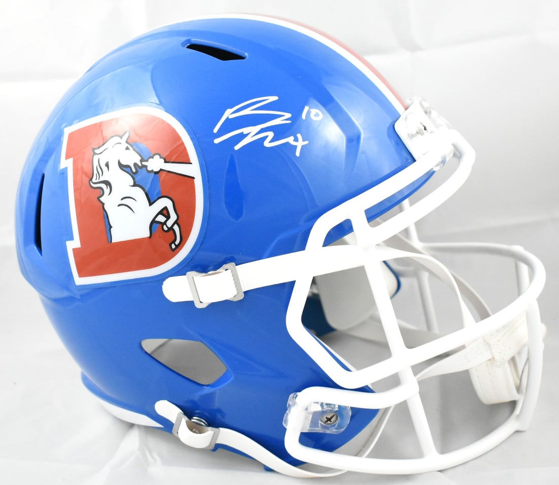 Denver Broncos Speed Full Size Helmet Signed by Bo Nix Beckett Holo (1 of 6)