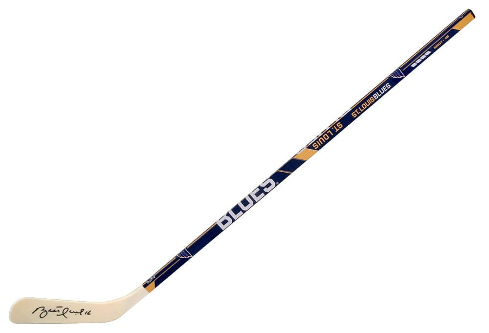 Brett Hull Signed 48 Inch Franklin Blues Hockey Stick with COA: Brett Hull Signed 48 Inch Franklin Blues Hockey Stick with COA This is a full-size 48-inch hockey stick featuring the St. Louis Blues logo, signed by NHL legend Brett Hull. As an original piece, this 