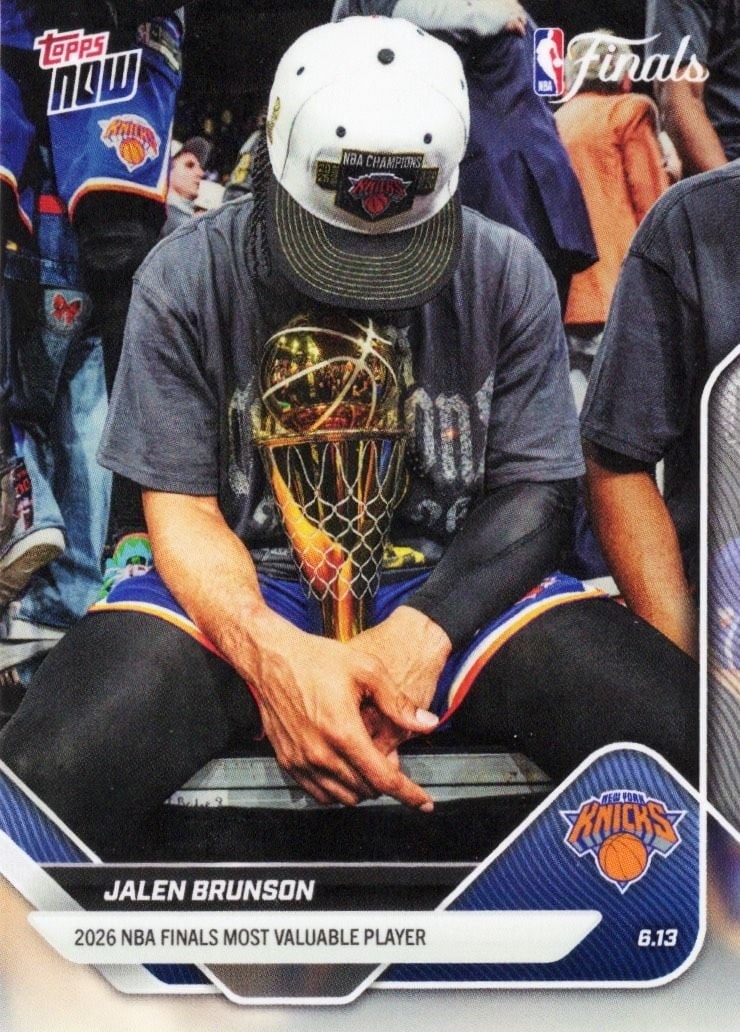 Topps Now 339SP Jalen Brunson New York Knicks Short Print Card (1 of 2)