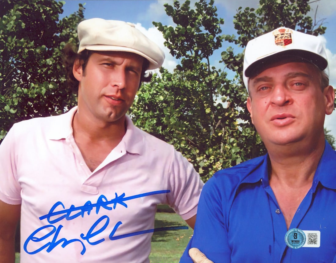 Chevy Chase Caddyshack Signed 8x10 Photo with Clark Inscription BAS Authenticated: Chevy Chase Caddyshack Signed 8x10 Photo with Clark Inscription BAS Authenticated This authentic 8x10 photograph features the beloved character "Clark" from the iconic film Caddyshack, personally sign