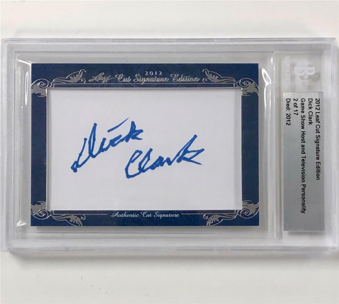 Dick Clark Signed 2012 Leaf Cut Signature Edition Card Leaf Authenticated Limited to 17 (1 of 2)