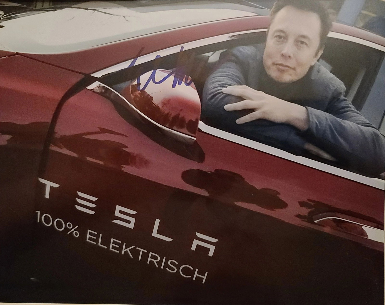 Autographed Elon Musk Tesla Photo with Todd Mueller LOA (1 of 5)