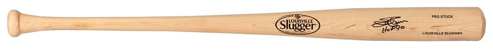 Jim Palmer Signed Louisville Slugger Pro Blonde Bat with HOF 90 COA: Jim Palmer Signed Louisville Slugger Pro Blonde Bat with HOF 90 COA This is a Louisville Slugger Pro Stock baseball bat signed by Jim Palmer, featuring the inscription 'HOF 90'. A notable player for t