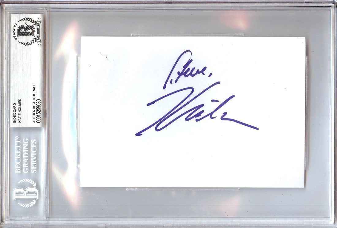Katie Holmes Autographed Cut Signature Dawson's Creek Beckett Authenticated 6x9 (1 of 1)