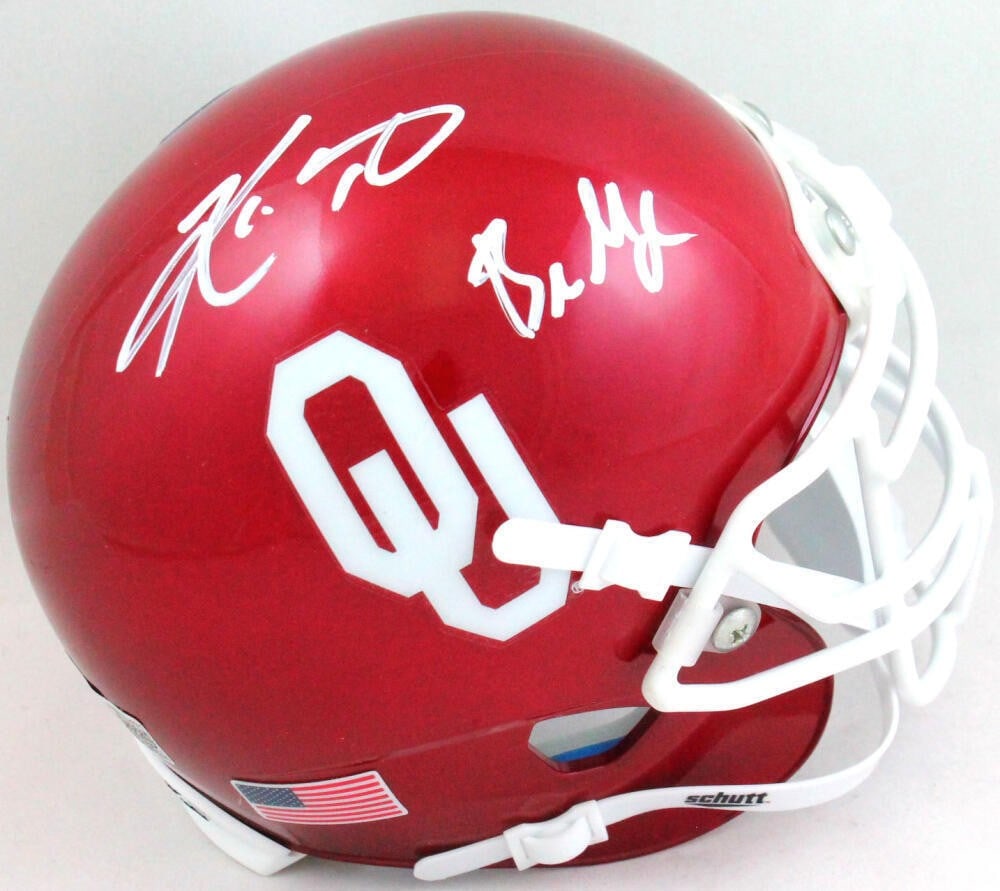 Schutt Mini Helmet Signed by Kyler Murray Baker Mayfield Beckett White (1 of 3)