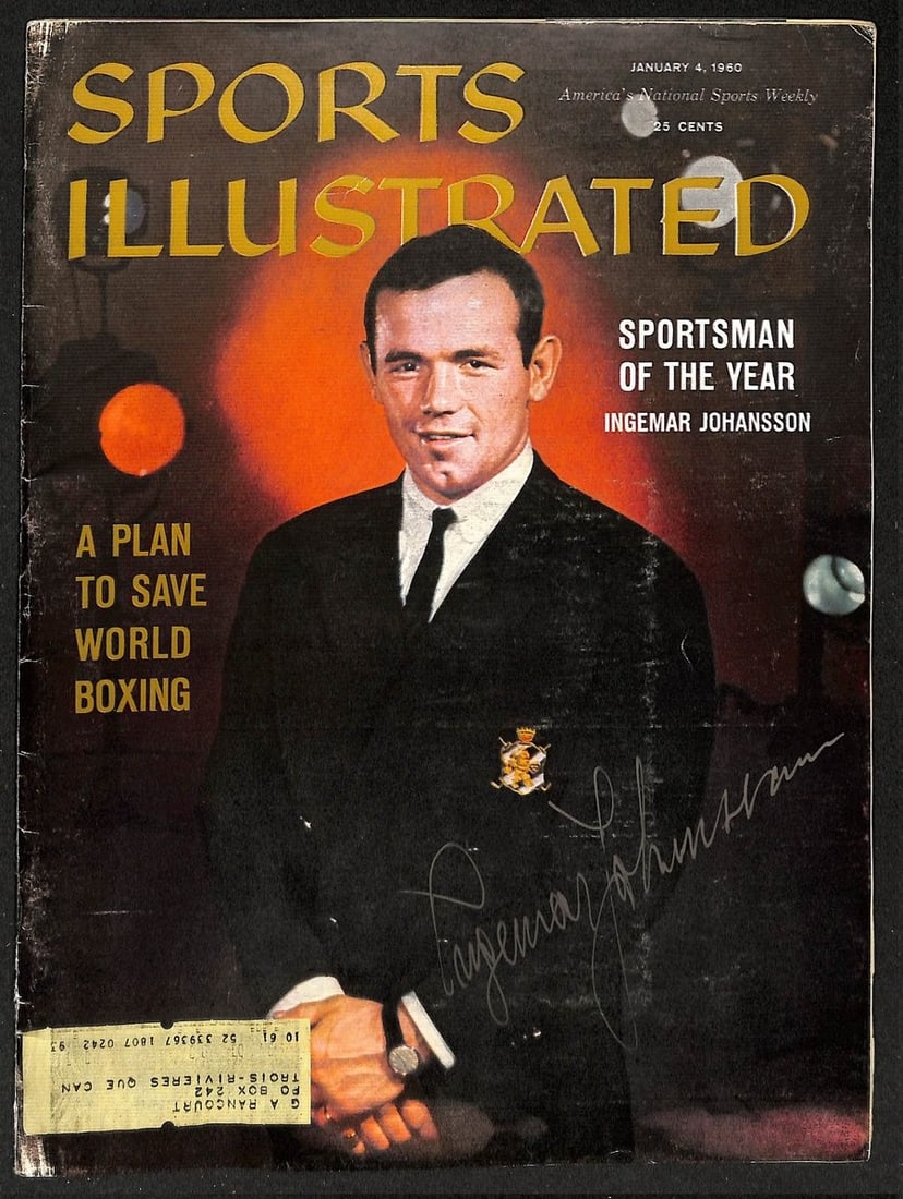 1960 Sports Illustrated Magazine Signed by Ingemar Johansson PSA DNA: 1960 Sports Illustrated Magazine Signed by Ingemar Johansson PSA DNA Original 1960 Sports Illustrated magazine signed by Ingemar Johansson. This boxing collectible is authenticated by PSA/DNA and incl