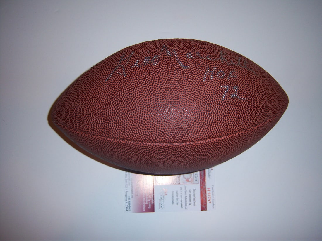 Autographed Football by Gino Marchetti with JSA COA Baltimore Colts HOF: Autographed Football by Gino Marchetti with JSA COA Baltimore Colts HOF This is an original football signed by Gino Marchetti of the Baltimore Colts. The item is authenticated with JSA/COA and is a co