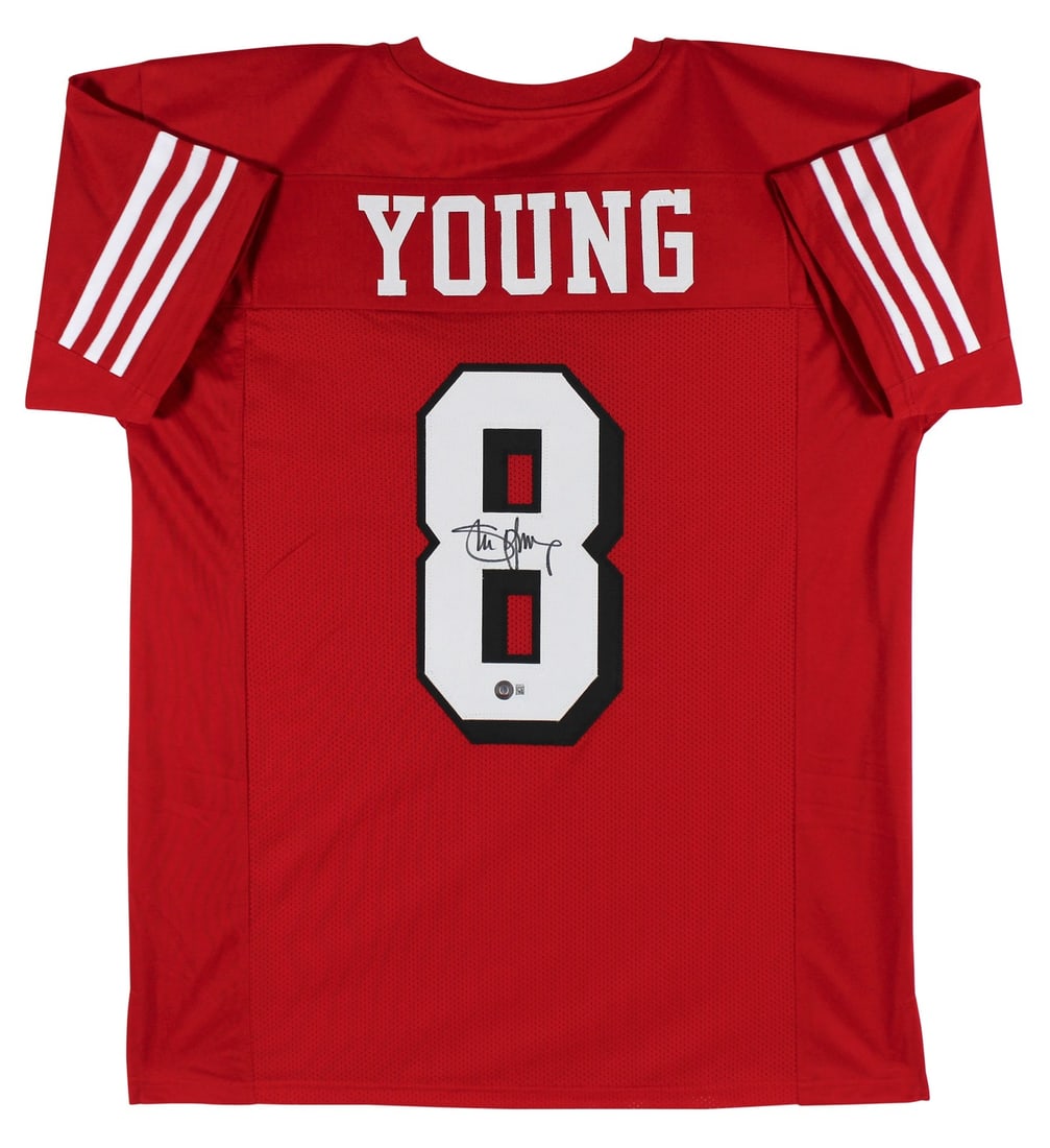 Steve Young Signed Red XL Pro Jersey Beckett Authenticated San Francisco 49ers (1 of 3)