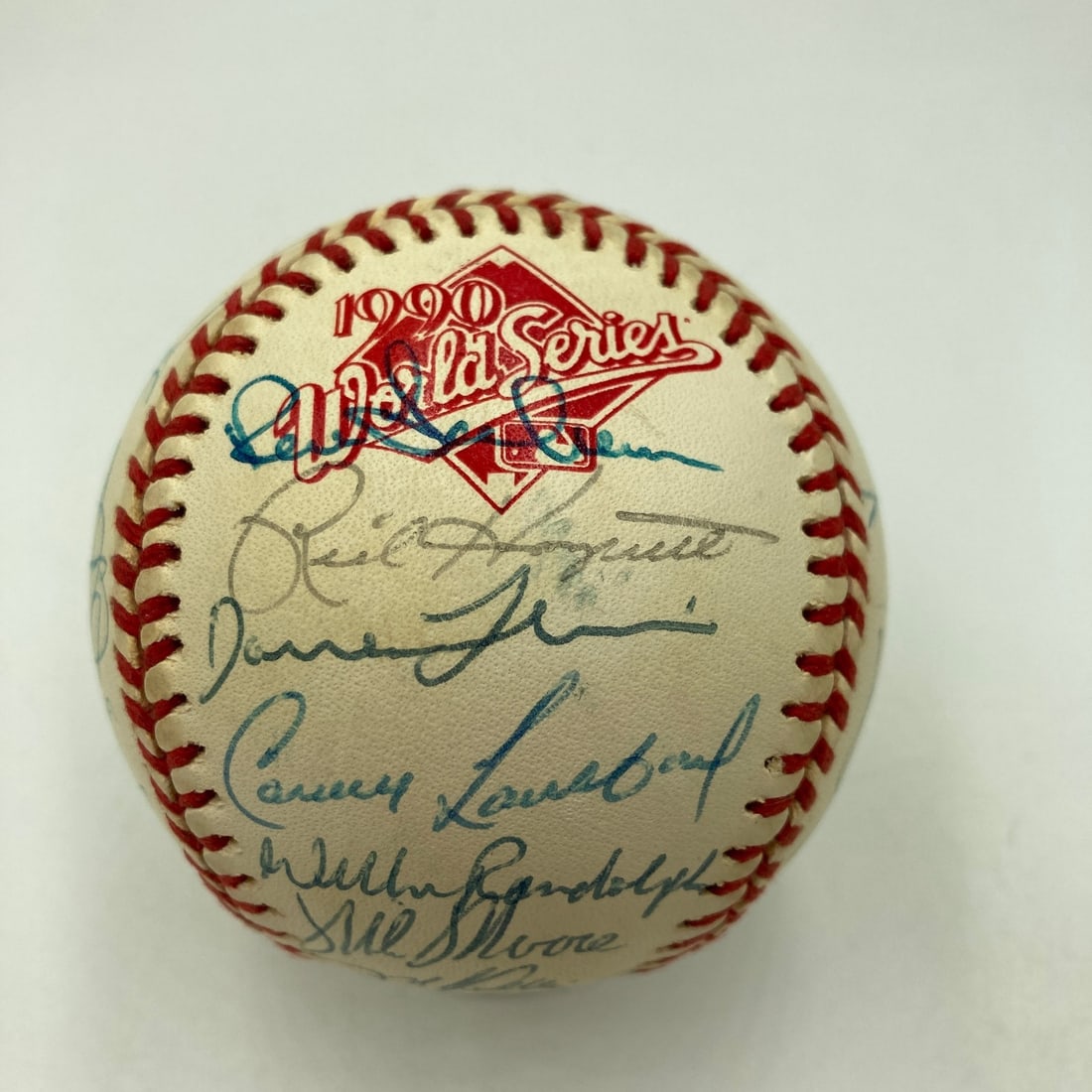 Oakland Athletics 1990 AL Champions Team Autographed Baseball JSA (1 of 13)