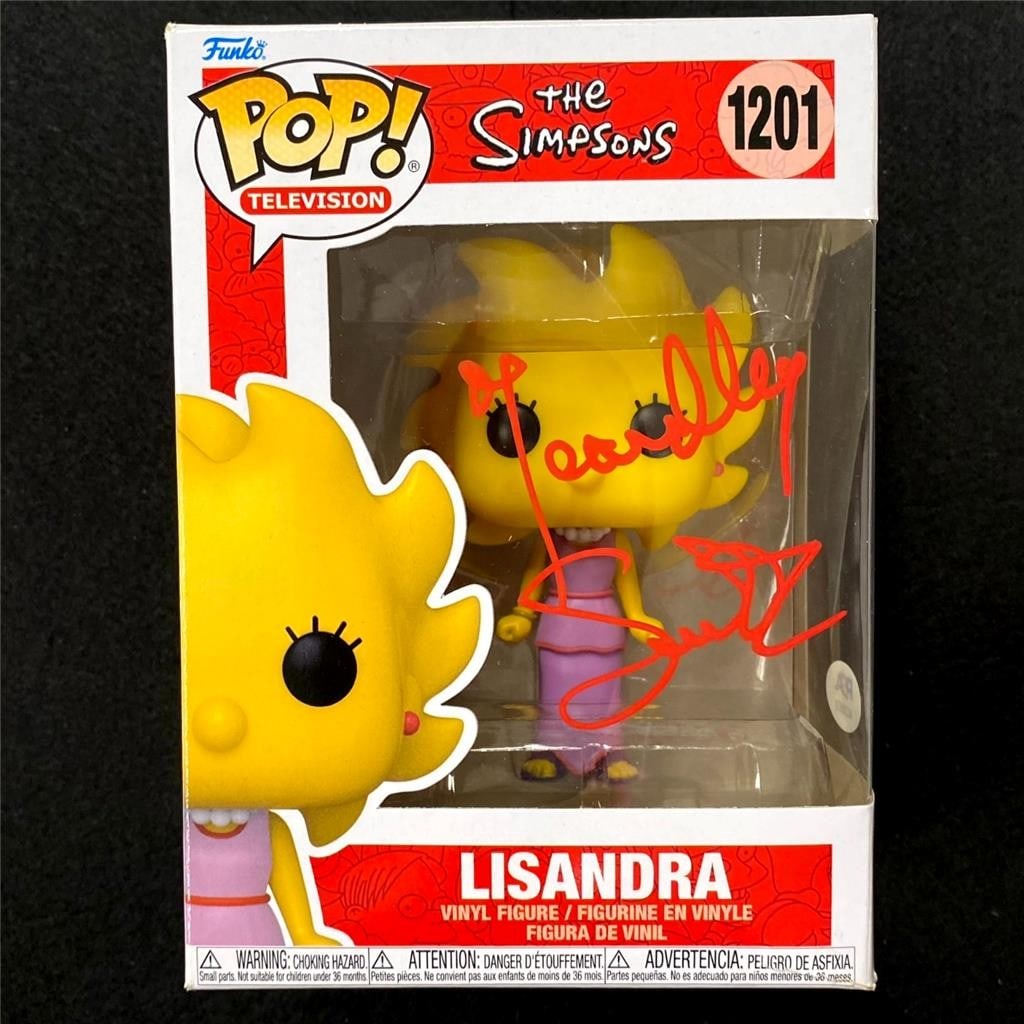 PSA authenticated Yeardley Smith autograph Lisa Lisandra Funko Pop 1201: PSA authenticated Yeardley Smith autograph Lisa Lisandra Funko Pop 1201 This Funko Pop! figure of Lisa Lisandra is signed by Yeardley Smith and comes with PSA/DNA authentication. The item is an origin