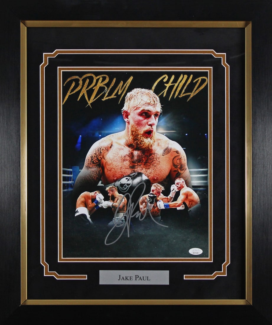 Framed 11x14 Jake Paul Signed Photograph with JSA COA (1 of 2)