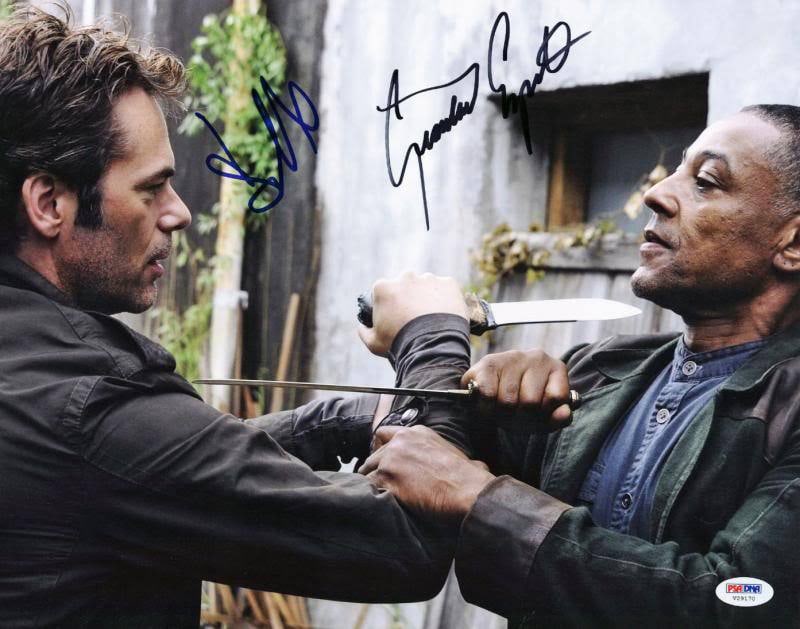 PSA DNA certified 11X14 Revolution photo signed by Billy Burke Giancarlo Esposito: PSA DNA certified 11X14 Revolution photo signed by Billy Burke Giancarlo Esposito Signed 11x14 photo from Revolution featuring Billy Burke and Giancarlo Esposito. This pre-owned piece includes PSA/DNA